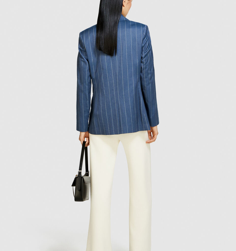 Knit trousers - women's palazzo trousers - Creamy White | Sisley image number 3